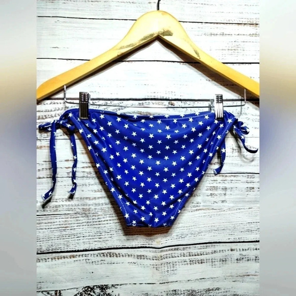 Americana String Bikini Swimwear Set Stars Stripes Red Blue size Small UPF50 - Picture 3 of 6